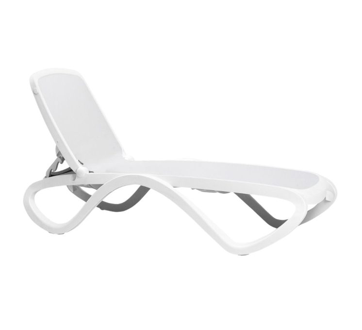Шезлонг Omega білий/bianco