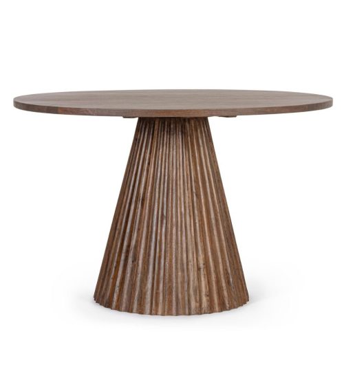 Стіл обідній Orissa деревʼяний круглий коричневий Ø 120 см