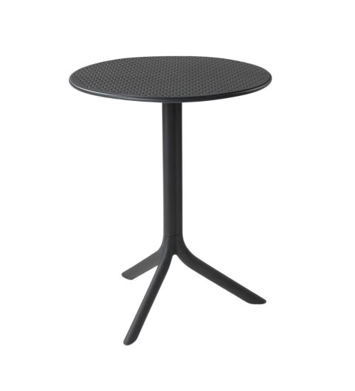 Стіл Step круглий з перфорацією Ø60 см чорний/antracite