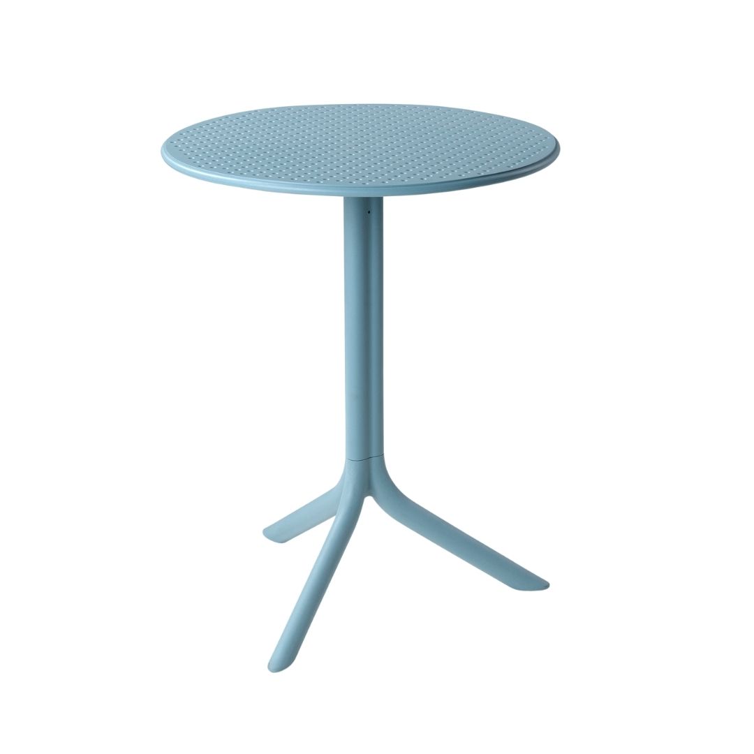 Стіл Step круглий з перфорацією Ø60 см блакитний/celeste
