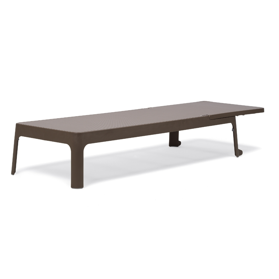 Plano sunlounger tabacco/castagno Nardi