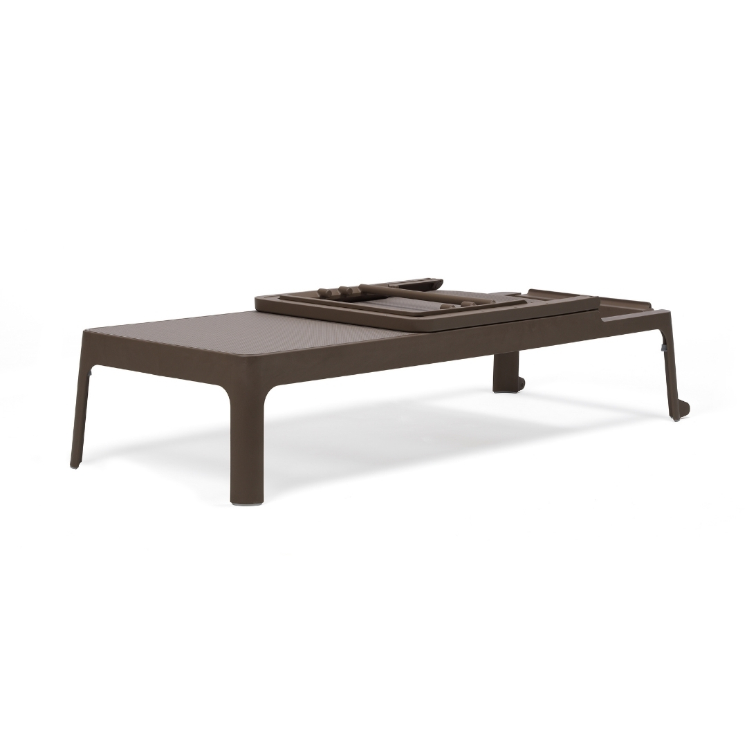 Plano sunlounger tabacco/castagno Nardi