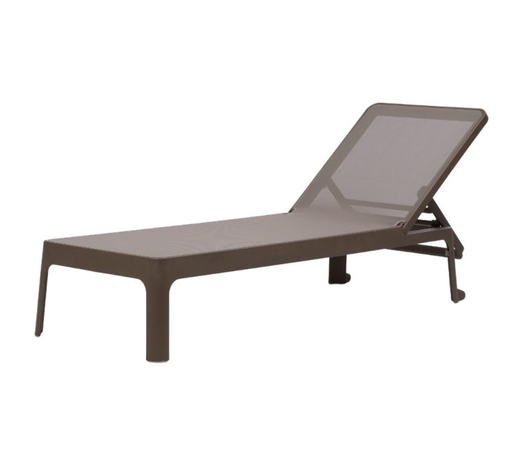 Plano sunlounger tabacco/castagno Nardi
