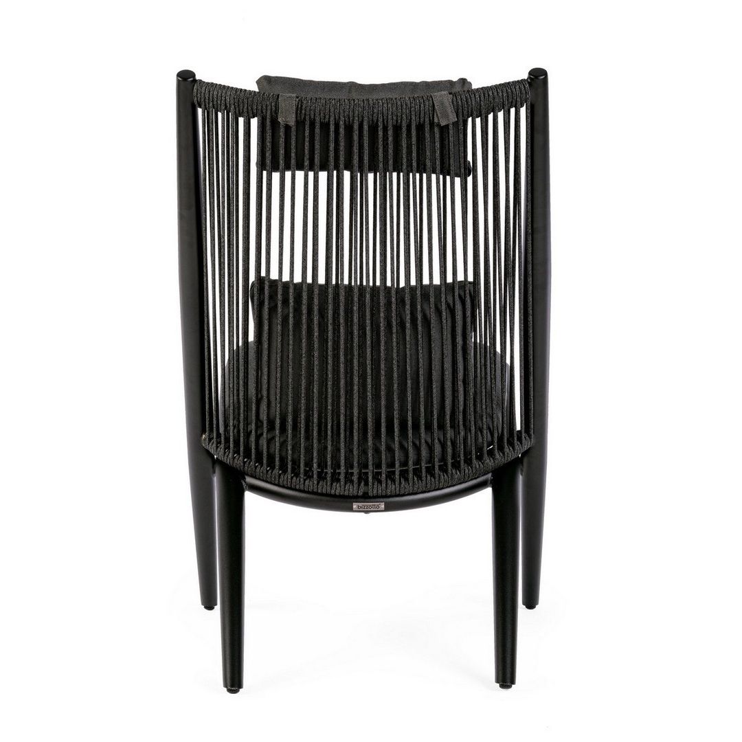 Aloha lounge armchair black/anthracite Bizzotto