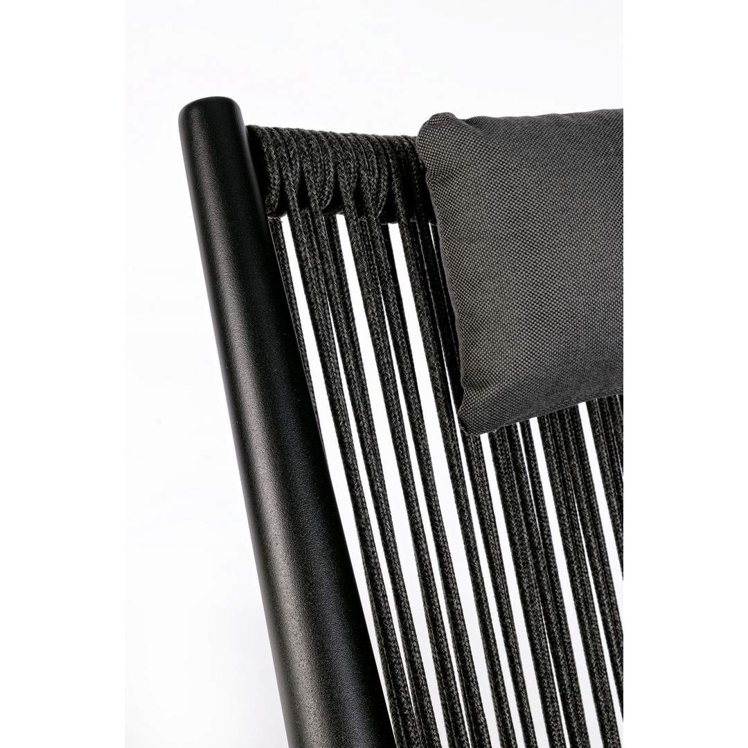 Aloha lounge armchair black/anthracite Bizzotto