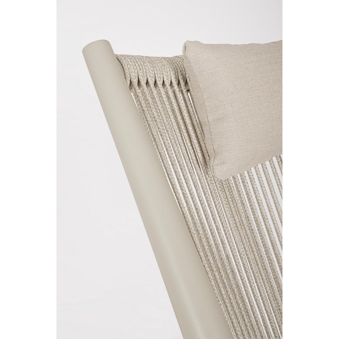 Aloha lounge armchair beige/sandshell Bizzotto
