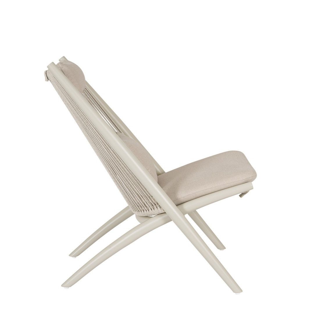 Aloha lounge armchair beige/sandshell Bizzotto