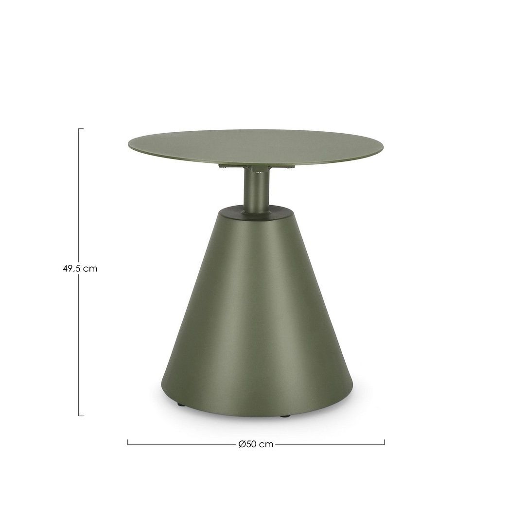 Aloha round coffee table Ø50 cm green/verde Bizzotto