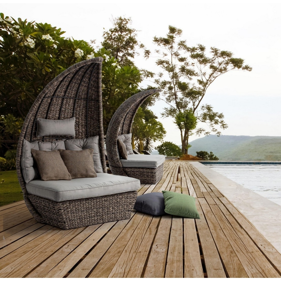 Samui beige transforming chair garden set Bizzotto
